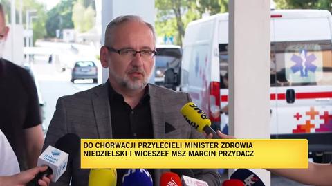 Minister Niedzielski o stanie rannych w wypadku polskiego autokaru w Chorwacji 