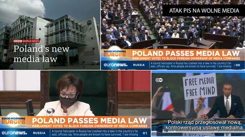 Zagraniczne telewizje o przegłosowaniu ustawy anty-TVN
