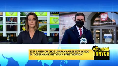 Szef sanepidu chce ukarania Grzesiowskiego za "oczernianie instytucji państwowych"