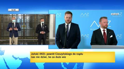 Posłowie KO: stanowisko ministra cyfryzacji było od samego początku przewidziane dla Janusza Cieszyńskiego