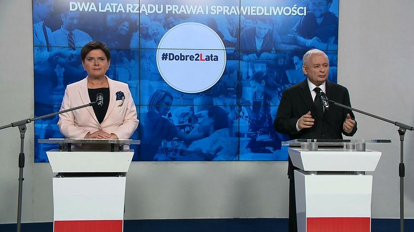 Kaczyński: chciałem podziękować pani premier, która pracowała w trudnych warunkach