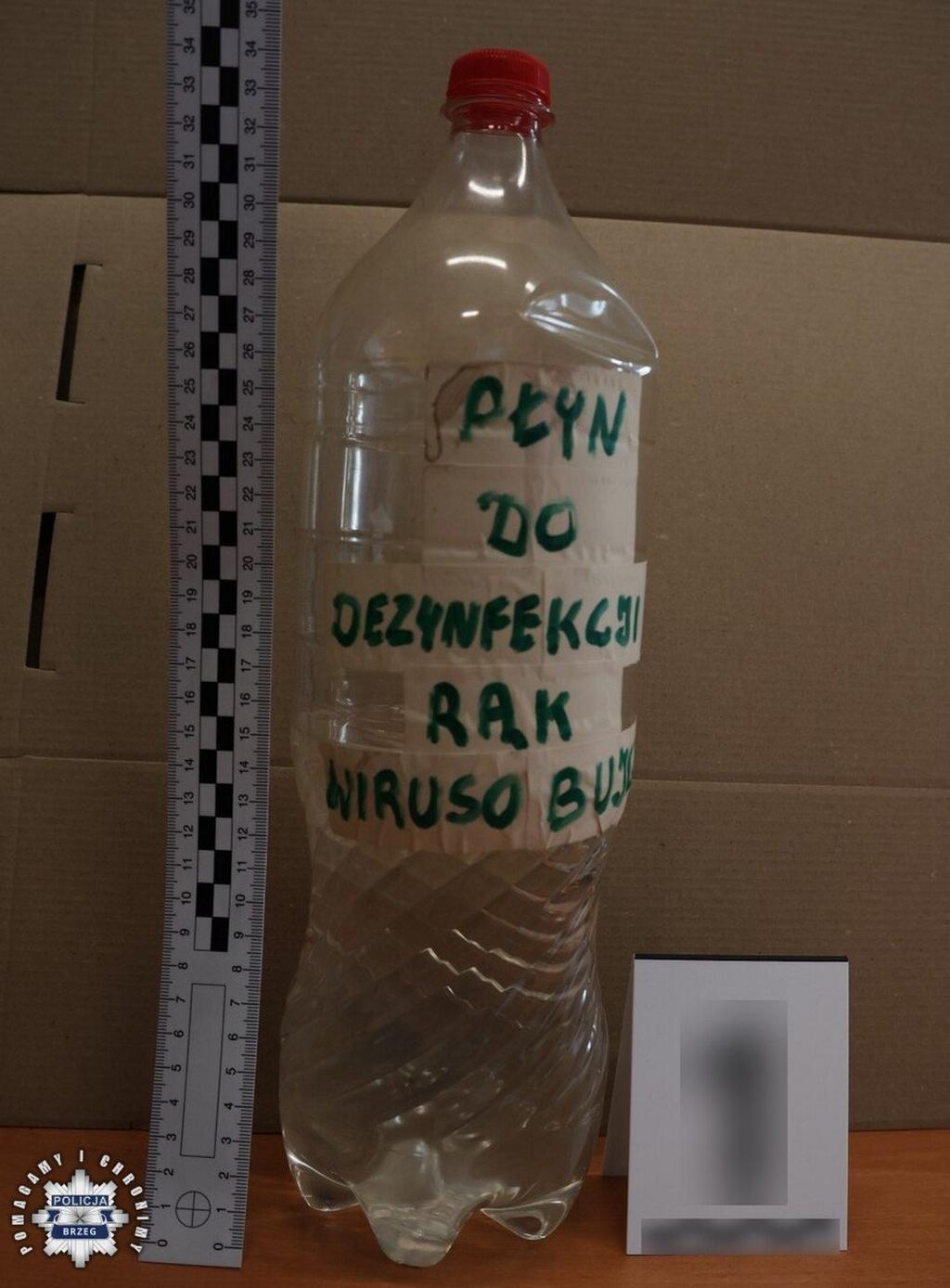 Butelka, którą znaleźli policjanci