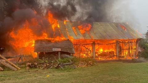 Pożar wybuchł w miejscowości Rybaki w gminie Michałowo w powiecie białostockim 
