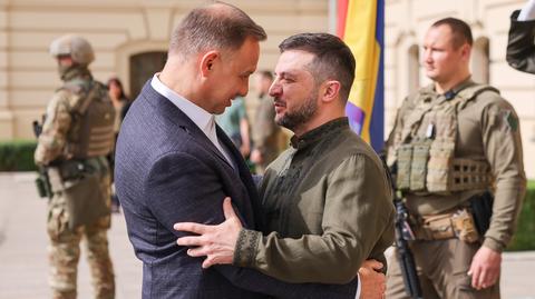 Duda spotkał się z Zełenskim. "Dla nas to dzień protestu wobec wojny, wobec rosyjskiego imperializmu"