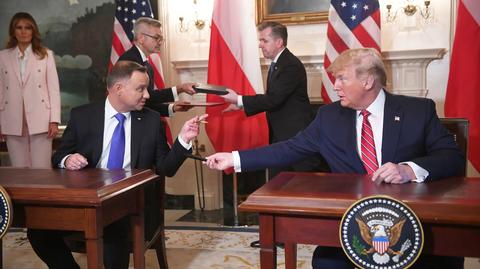 Andrzej Duda i Donald Trump podpisali deklarację o współpracy obronnej