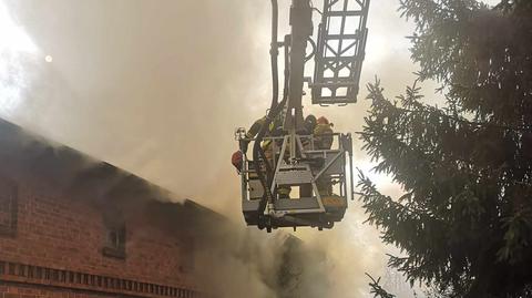 Pożar budynku wielorodzinnego w Złocieńcu 