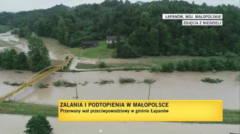 Prezydent Andrzej Duda odwiedził Łapanów, który został zalany przez wody powodziowe