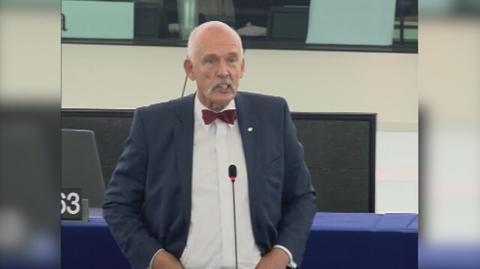 Korwin-Mikke w kontrowersyjnym wystąpieniu na temat uchodźców przed Parlamentem Europejskim