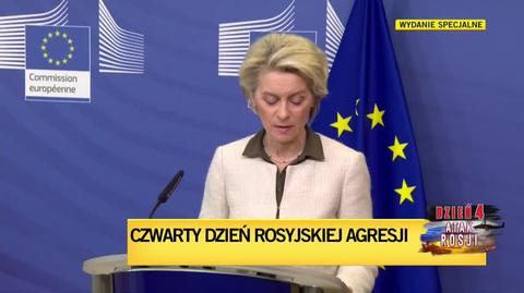 Von der Leyen: Unia po raz kolejny zwiększa sankcje przeciwko agresorowi, czyli putinowskiej Rosji