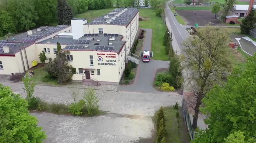 Evacuation of residents of a senior home in Lisków, Poland