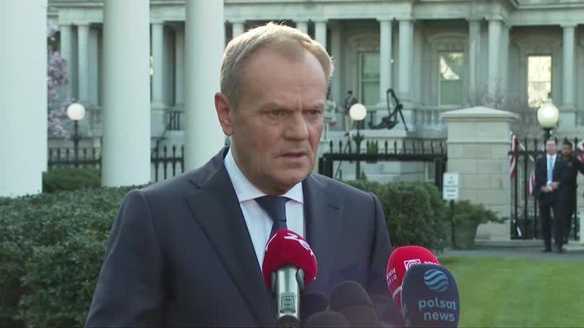 Tusk: El objetivo principal de mi visita es obtener garantías de que Estados Unidos no dudará en ayudar a Polonia.