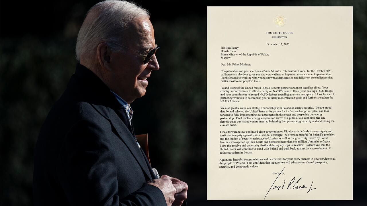 USA – Poland.  Joe Biden wrote a letter to Donald Tusk