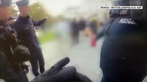 Interwencja policji wobec posłanki Gajewskiej. Nagrania z policyjnych kamer