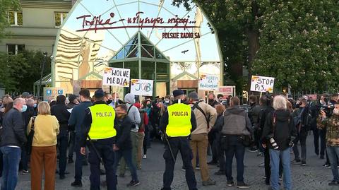 Protest pod siedzibą Trójki