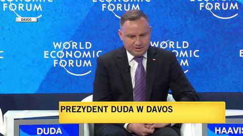 Andrzej Duda w Davos o Ukrainie