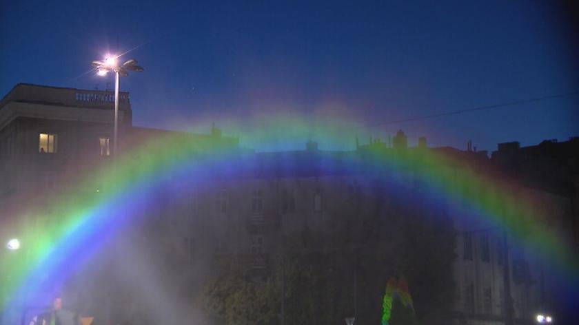 Rainbow is back on Zbawiciela Square
