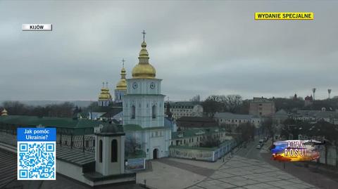 Strzały w pobliżu budynków rządowych w Kijowie, sobota 26.02, po godzinie 6