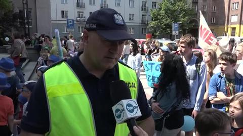 mł. asp. Tomasz Mogielski z KMP w Sosnowcu o Marszu przeciwko Przemocy 