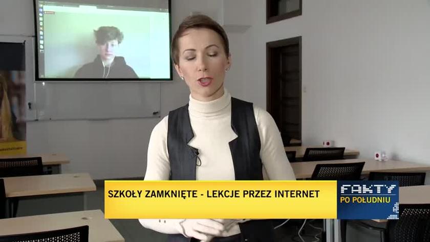 Lekcja zdalna w białostockim technikum programistycznym