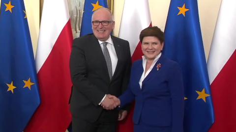 Rozpoczęło się spotkanie wiceszefa KE z premier Beatą Szydło