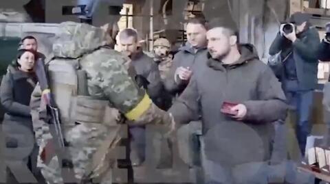 Zełenski odwiedził ukraińskich żołnierzy walczących w Bachmucie