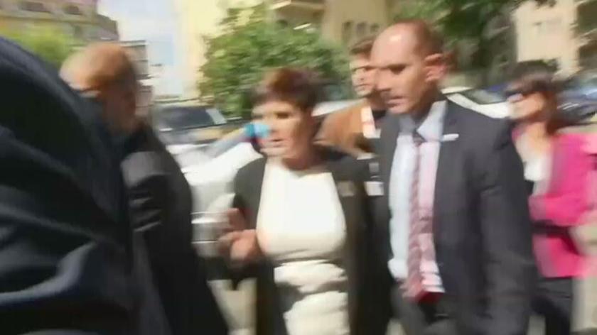 Premier Beata Szydło przyjechała do siedziby Prawa i Sprawiedliwości