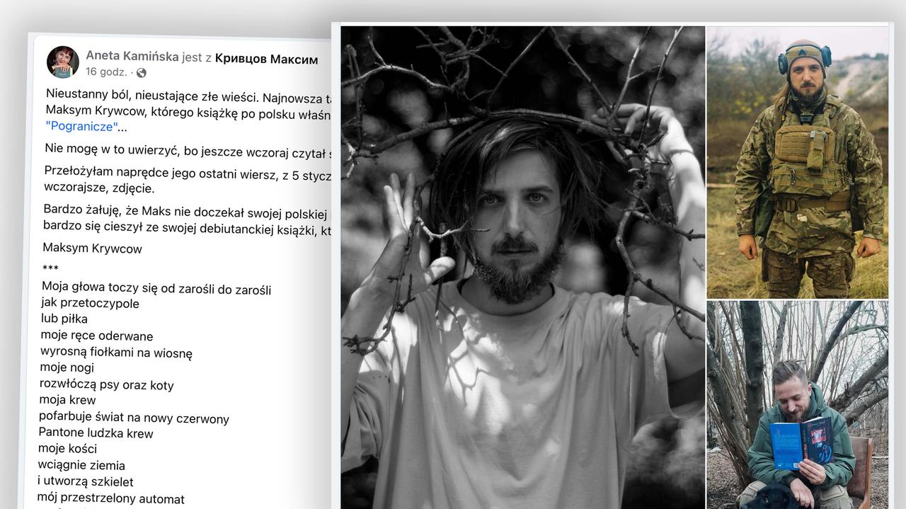 Maksym Krywcow nie żyje. Ukraiński poeta i żołnierz miał 33 lata - TVN24