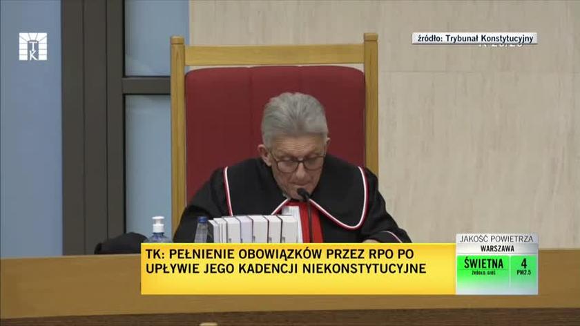 Piotrowicz odczytał uzasadnienie wyroku