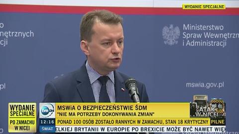 Szef MSWiA: na ŚDM ten sam system dowodzenia służbami, co na szczycie NATO