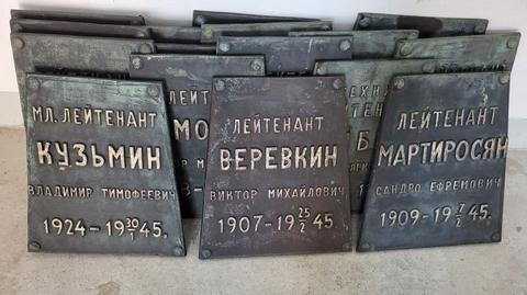 Wolsztyn. Zatrzymany podejrzany o kradzież tabliczek z radzieckich nagrobków