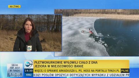 Ratownicy znaleźli ciało mężczyzny na jeziorze Dłużec