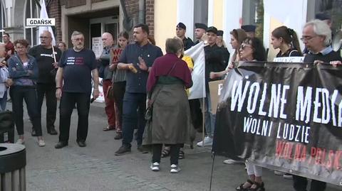 Protest w obronie wolności mediów w Gdańsku