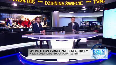 Demografia a wiek emerytalny. Gościem TVN24 BiS był Oskar Sobolewski