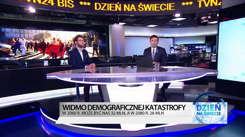 Demografia a wiek emerytalny. Gościem TVN24 BiS był Oskar Sobolewski