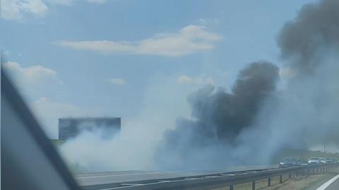 Pożar samochodu na A4