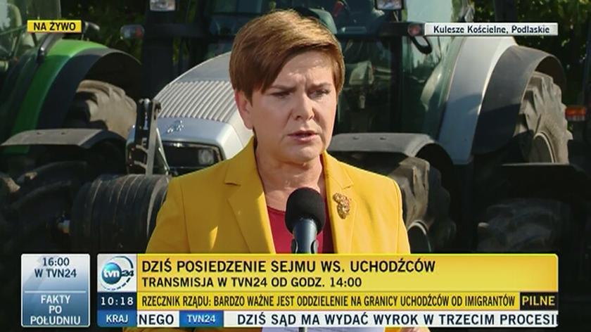 Beata Szydło o oczekiwaniach przed sejmową debatą na temat uchodźców