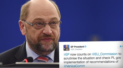 Opinię Komisji Weneckiej skomentował Martin Schulz 