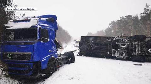 Rzecznik policji w Szczecinie o zderzeniu aut na A6