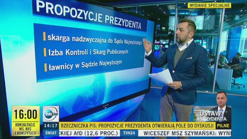 Co znajduje się w projektach prezydenta analizuje Paweł Blajer z TVN24