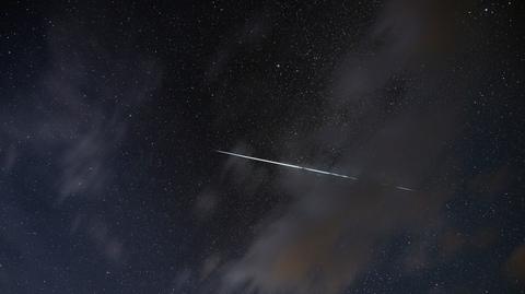 Przelot satelitów Starlink nad Przemyślem 