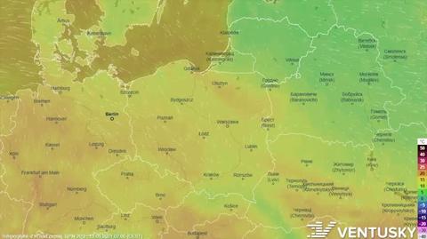 Prognozowana temperatura w kolejnych dniach