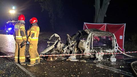 Tragiczny wypadek pod Sępólnem Krajeńskim, nie żyje kierowca