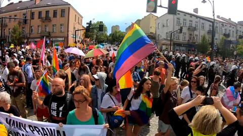 Pierwszy Marsz Równości odbył się w Białymstoku 20 lipca 2019 roku (materiał archiwalny) 