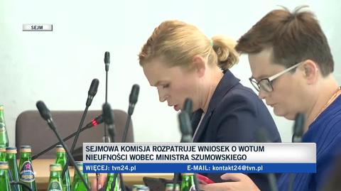 Barbara Nowacka o wotum nieufności wobec ministra Szumowskiego