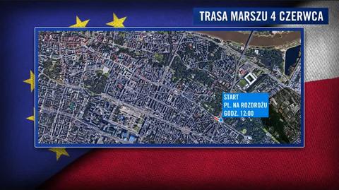 Trasa marszu 4 czerwca