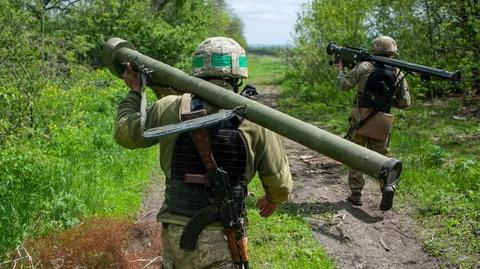 Ukraińscy żołnierze w rejonie Bachmutu 
