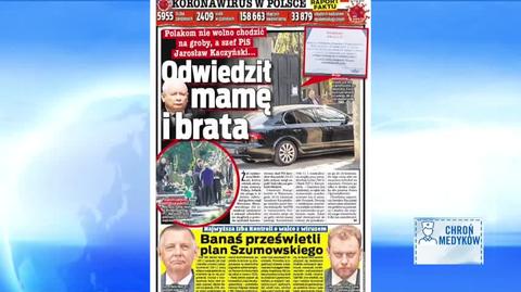 Prezes PiS Jarosław Kaczyński odwiedził groby na Powązkach mimo zakazu