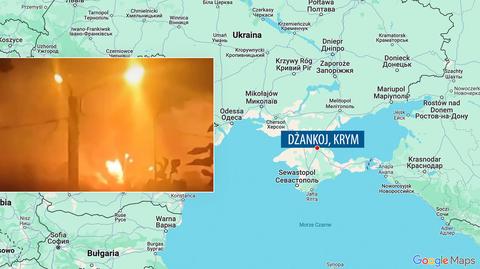 Słup dymu w rejonie lotniska Belbek. Dowódca ukraińskich sił lotniczych publikuje nagranie 