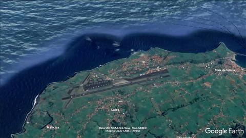 Lotnisko w Lajes w archipelagu Azorów