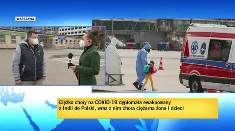 Dr Zaczyński o chorym na COVID-19 dyplomacie, który został ewakuowany z Indii do Polski
